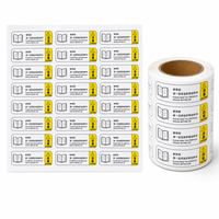Étiquettes d'avertissement personnalisées à lire manuellement, autocollants adhésifs bilingues résistants à la déchirure et imperméables, en rouleaux, pour emballage domestique rectangulaire