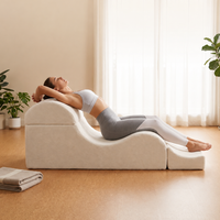 Fauteuil de yoga pliable portable en mousse souple pour le sol, chaise longue de méditation pour les étirements, le fitness et la relaxation à domicile