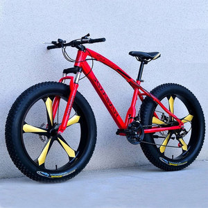 Vélo tout-terrain en acier pour adulte, à vitesse variable, avec amortisseurs, pneus extra larges 4.0, pour la plage, la neige et la montagne - Product Image 2