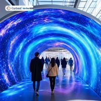 Canbest FL P2 P3 P4 Indoor Große Flexible LED-Anzeige für Säulen in Nachtclubs Kreisförmige LED-Panel-Bildschirme Gebogen