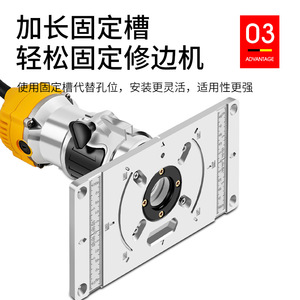 เครื่องตัดแต่งบอร์ดอะลูมิเนียมอัลลอยด์แบบคว่ำหล่อแข็งสูงเราเตอร์สำหรับงานไม้ - Product Image 4