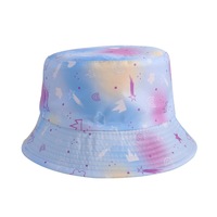 Topi Ember Biru Tua untuk Anak-anak dengan Cetakan Hewan Liar Kartun Lucu, Pola Singa Harimau Gajah, Topi Nelayan Pelindung Matahari Musim Panas