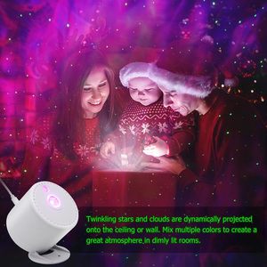 Proyector de galaxia HERHOTER, luz nocturna de estrellas de plástico blanco con control remoto para decoración de fiestas en el dormitorio, vida útil de 30000 horas - Product Image 6
