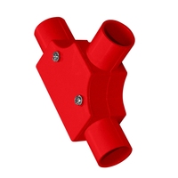 Cache-embouts d'inspection en PVC, couleur rouge, ignifuges, certifiés AC BF TR ISO9001, pour câblage électrique et décoration intérieure