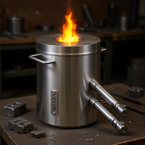 Horno de Fusión de Propano Vevor de 12 kg y 2700 °F, Horno de Fusión Industrial de Acero Inoxidable con Dos Quemadores - Product Image 2