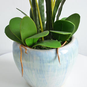 Orchidea Artificiale <span class=keywords><strong>in</strong></span> <span class=keywords><strong>Vaso</strong></span>, Orchidea Bianca <span class=keywords><strong>in</strong></span> Seta, Finta Phalaenopsis <span class=keywords><strong>in</strong></span> <span class=keywords><strong>Vaso</strong></span>, Fiore Finto per Decorazione Casa - Product Image 3