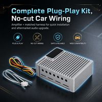 4x50W+2x30W 6 Kanallı Android Araç Amfisi Tak Çalıştır Kompakt Alüminyum Ton Kontrolü Araç Ses Güç Amfisi