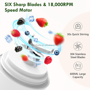 2026 신형 프레시 화이트 착즙기 4000mAh 600ml 충전식 믹싱컵 블렌더 휴대용 믹서 쉐이커 (스무디용) - Product Image 2