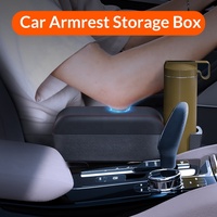 Anjuny Boîte de rangement universelle pour console centrale de voiture Boîte à oreiller pour accoudoir Support pour accoudoir de voiture Coussin organisateur