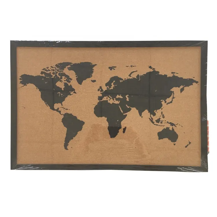 ديكور مخصص خريطة العالم الفلين لوحة إبرية