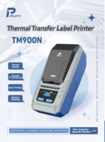 Imprimante d'étiquettes à transfert thermique portable PUTY 300 dpi, économique, pour codes-barres, avec ruban gratuit pour usage industriel et bureautique