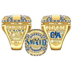 925 Argent Fabricant Logo Personnalisé Basketball Baseball Football Softball Hockey Award Sports Championship Anneaux - Product Image 3