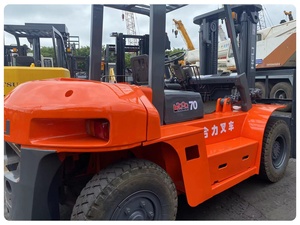 Heli 7 Ton Diesel Internal Combustion Forklift with Two Stage Mast Side Shift Solid Tyre 4WD Rough Terrain <b>Used</b> Model - Product Image 1
