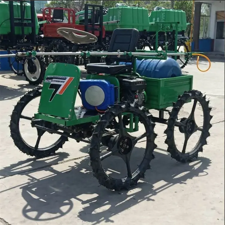 7HP venda quente quatro rodas de trigo e arroz autopropelido água seca dupla utilização pulverizador
