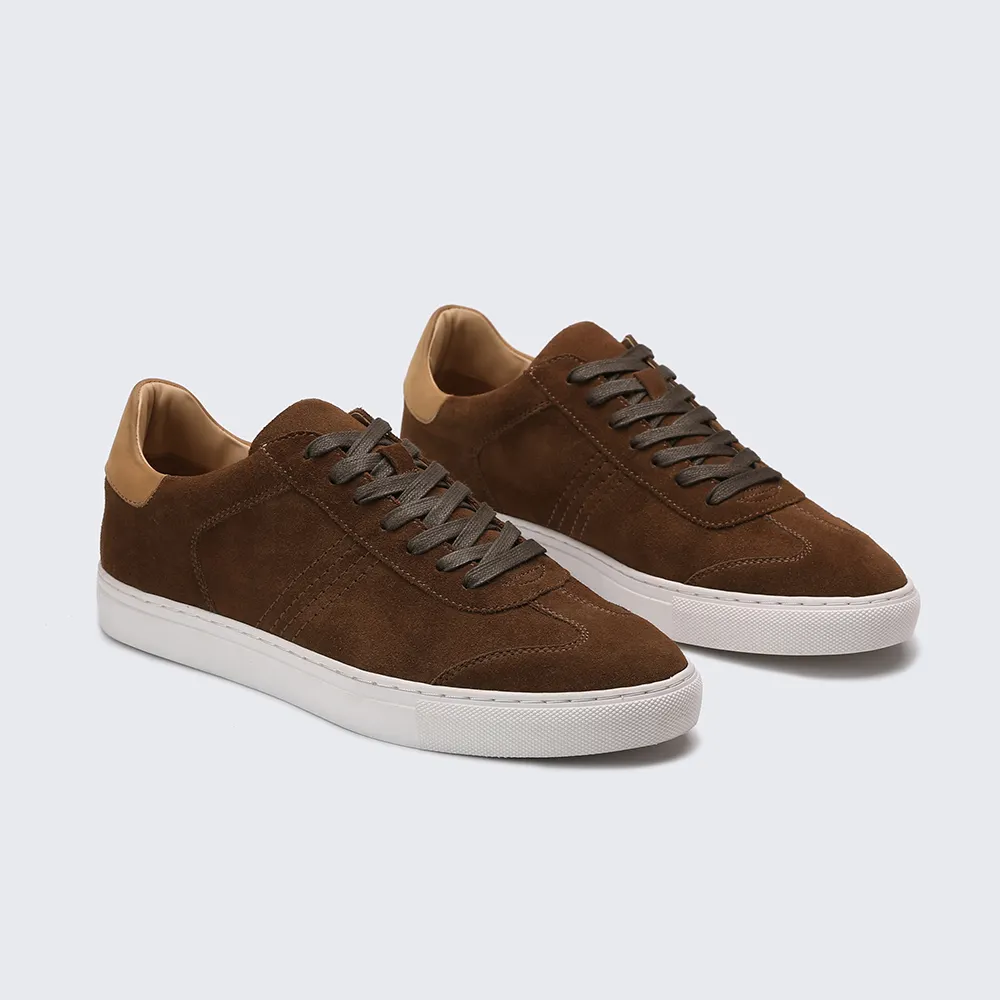 Wholesale Flat Sole Suede Leather Men"s Fashion High Quality Sneakers