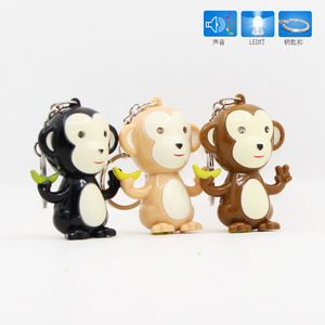 Tùy Chỉnh Khỉ Hình Led Keyring Với Âm Thanh Và Ánh Sáng - Product Image 5