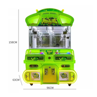 Machine à grue en plastique double poste 200W, plusieurs couleurs, mini jouet en peluche, utilisation intérieure/extérieure, prix de gros