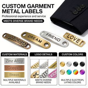 Etiquetas <span class=keywords><strong>de</strong></span> Metal Doradas con Letras 3D Grabadas, <span class=keywords><strong>para</strong></span> Ropa, Bolsos, Carteras <span class=keywords><strong>de</strong></span> Hombre, Etiquetas Personalizadas <span class=keywords><strong>para</strong></span> Prendas <span class=keywords><strong>de</strong></span> Vestir/Costura - Product Image 1