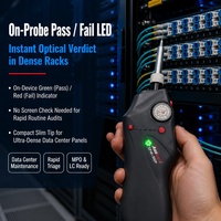 Outil d'inspection portable pour fibres optiques avec LED bleue, pour l'inspection des extrémités de fibres, l'alignement de la roue de mise au point et la vérification des traverses, pour la réparation de câblages
