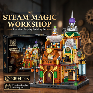 Coffret de Construction Magique à la Vapeur : Briques Modélisées, Jouets Cadeaux Unisexe, 2694 Pièces, Blocs de Construction en Plastique DIY, Kit de Modélisation de Scène Urbaine pour Enfant - Product Image 2