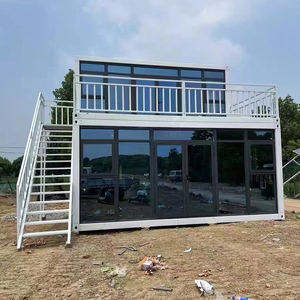 Modulares Container-Fertighaus ab Werk, <span class=keywords><strong>50</strong></span>-100 m², Studio-Fertighäuser, Wohncontainer mit 2 Schlafzimmern, Glas-Containerhaus für Rumänien - Product Image 2