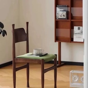Silla de Comedor Moderna de Madera Maciza con Tapicería de Microfibra para Hogar, Bar, Banquete y Restaurante - Product Image 6