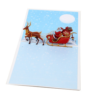 Weihnachts geschenk Postkarte 3D Pop-Up Grußkarten Umschlag Handgemachte umwelt freundliche recycelbare Papier Glanz Lackierung Digital - Product Image 5