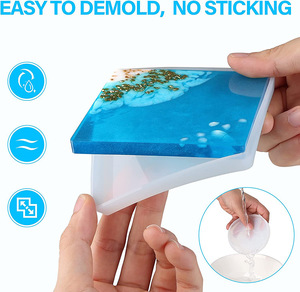 Moldes de silicona para resina exposi 실리콘 코스터 금형 에폭시 수지 - Product Image 2