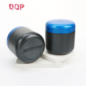 500ml 800ml 1000ml Black HDPE Storage Container <b>Bottle</b> with Blue Cap for Supplement Milk Powder Cosmetic Cream Factory Direct - Product Image 2