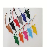 Pendentif de sac personnalisé en cuir PU avec lettres et cartes des Émirats arabes unis, d'Arabie Saoudite, du Koweït, de Bahreïn, du Qatar – Accessoires de bijoux en cuir à suspendre