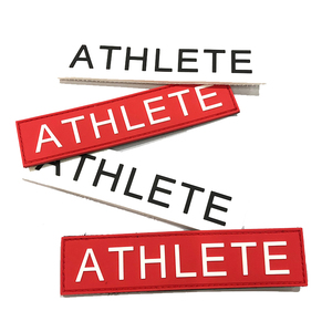 Patch personalizzata in PVC di gomma personalizzata con gancio e loop per lo zaino Fitness atleta - Product Image 5
