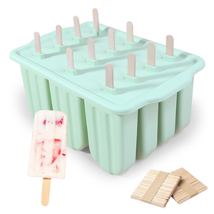 Hot bán 12 popsiocle Mini BPA free moule En Silicone <span class=keywords><strong>Ice</strong></span> Khuôn Silicone <span class=keywords><strong>Ice</strong></span> <span class=keywords><strong>Cream</strong></span> Maker bánh công cụ cho DIY Popsicle làm - Product Image 1
