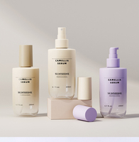 Nueva Llegada, Venta al por Mayor, Envases de Plástico Transparente Ámbar Esmerilado de 200 ml con Bomba para Gel de Ducha, Botellas para Champú y Acondicionador