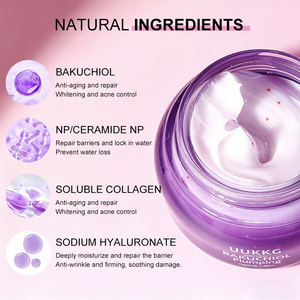Creme Facial em Cápsulas de Bakuchiol para Preenchimento, Antirrugas, Firmador, Cuidado com os Poros, Colágeno, Ceramida, Hidratante, Reparador da Barreira Cutânea 50ml - Product Image 3