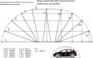 Capannone <span class=keywords><strong>Auto</strong></span> Retrattile e Pieghevole in PVC di Medie Dimensioni, <span class=keywords><strong>Tettoia</strong></span> Garage da Esterno, Ricovero Resistente con Serratura - Product Image 2