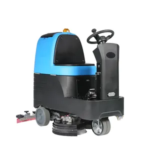 Commercial battery powered 80L Scrubbing Machine Ride on Floor Scrubber With dual brush