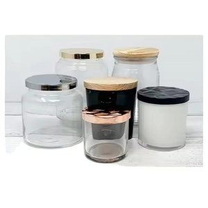 Pot de bougie en verre de vente chaude pour la décoration de maison et de festival disponible - Product Image 1