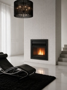 <span class=keywords><strong>Insert</strong></span> de poêle à granulés de bois double vitrage céramique, avec nettoyage automatique des cendres, haute efficacité et WIFI, pour remplacement de cheminée existante - Product Image 3