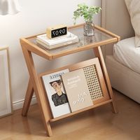 Table d'appoint en verre minimaliste pour salon lumière luxe haut de gamme petite table basse Table à thé, bureau à thé compact pour petits espaces