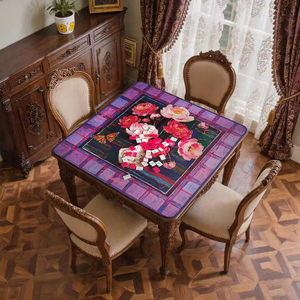 Fichas de Mahjong Americanas Portátiles, Ecológicas, de Tamaño y Color Personalizados, Juego de Viaje Americano, Fichas Artísticas, Acrílico Rojo Laguna - Product Image 3