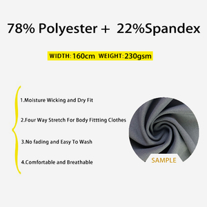 Tela de Spandex al por Mayor, Doble Cepillado, 78% Poliéster, <span class=keywords><strong>22</strong></span>% Spandex, con Estampado Personalizado - Product Image 4