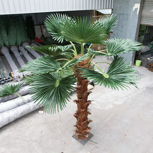 TikTok ต้นมะพร้าวปลอมต้นไม้ปลอมจำลองใบสีเขียวพัดต้นปาล์มประดิษฐ์เขตร้อน - Product Image 1