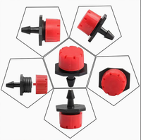 Dexin Émetteur d'irrigation goutte à goutte micro 8 trous réglable pour l'agriculture, anti-colmatage, goutteur automatique de jardin, connexion de tuyau 4/7 mm