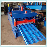 Nouvelle machine de fabrication de tuiles en acier émaillé entièrement automatique, moteur, contrôle PLC, 380V, matériaux de construction, panneau mural, formage à froid