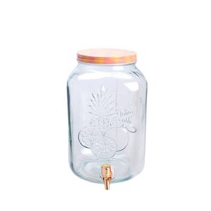 8 grande capacité bière Cocktail jus eau verre bocal fête Bar café cantine Restaurant accessoire verre pot avec robinet - Product Image 1