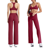 Ensemble de sport respirant en nylon et élasthanne pour femme, avec soutien-gorge intégré, coupe ajustée, manches longues, idéal pour le yoga, le Pilates et la course, toutes saisons