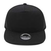 Gorras de Béisbol Baratas con Visera Plana, Transpirables, con Protección Solar, de Malla, Blancas, Lisas, Gorras de Camionero Publicitarias con Logotipo Personalizado