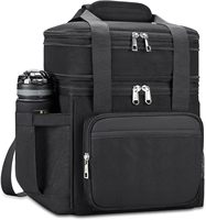 Sac à déjeuner isotherme et boîte à lunch pour hommes - Sac à déjeuner réutilisable à double compartiment pour femmes, sac isotherme souple extensible et étanche