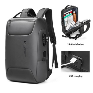 Bolsa de ordenador de negocios de viaje seguro con bloqueo de contraseña avanzada impermeable USB de gran capacidad antirrobo mochila para ordenador portátil para estudiantes masculinos - Product Image 1
