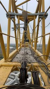 رافعة برجية للبناء بحمولة 10 أطنان، رافعة برجية مستعملة ذات ذراع دوار علوي طراز XGT6515-10، رافعة برجية ذات قمة مسطحة - Product Image 4